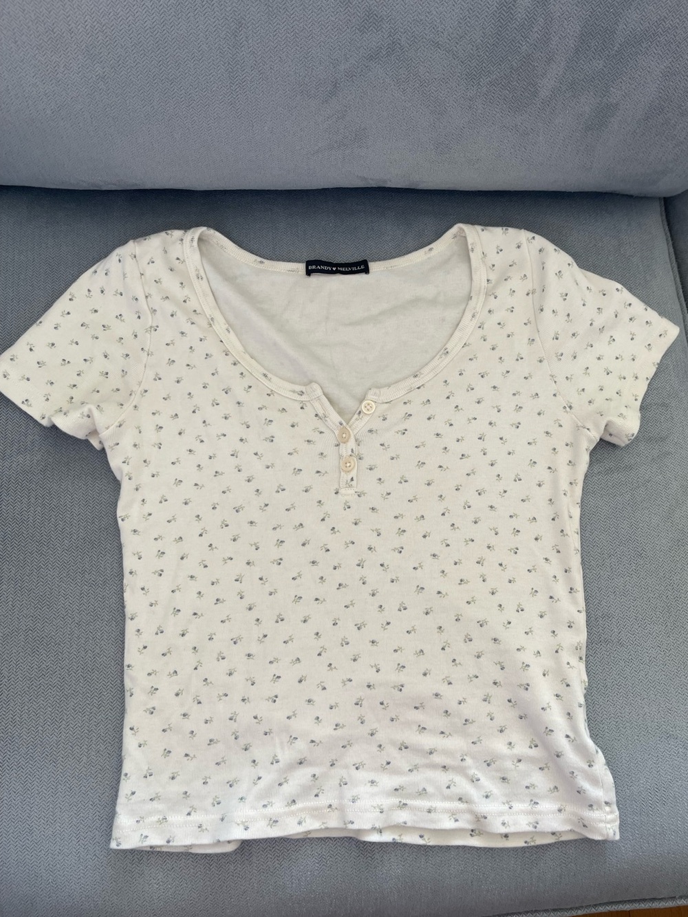 Brandy Melville short sleeve floral t shirt top